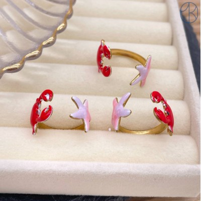 Кольцо сталь №198 цвет золото 