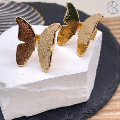 Кольцо сталь №2 цвет золото