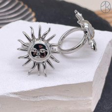 Кольцо сталь №21 цвет серебро