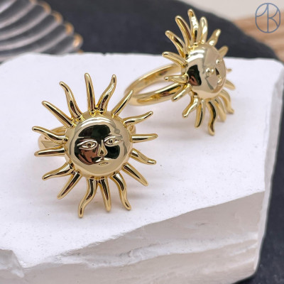 Кольцо сталь №21 цвет золото