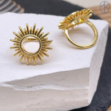 Кольцо сталь №22 цвет золото