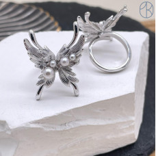 Кольцо сталь №24 цвет серебро