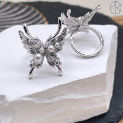 Кольцо сталь №24 цвет серебро