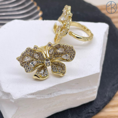 Кольцо сталь №25 цвет золото