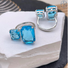 Кольцо сталь №28 цвет серебро