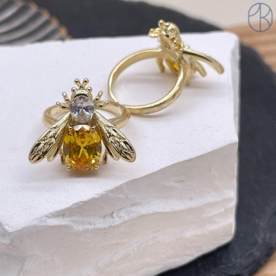 Кольцо сталь №3 цвет золото