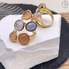 Кольцо сталь №30 цвет золото