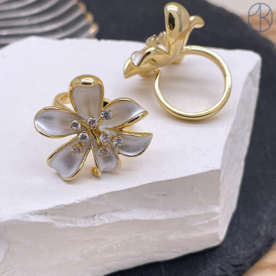 Кольцо сталь №32 цвет золото