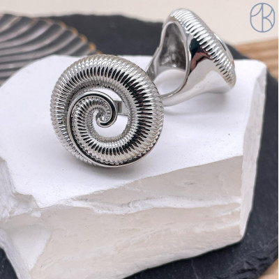 Кольцо сталь №33 цвет серебро