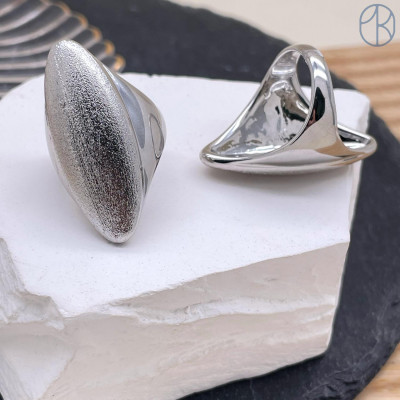 Кольцо сталь №39 цвет серебро