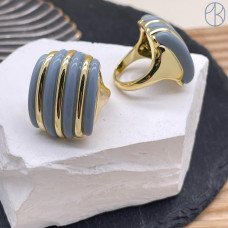 Кольцо сталь №47 цвет золото Кольцо сталь №47 цвет золото