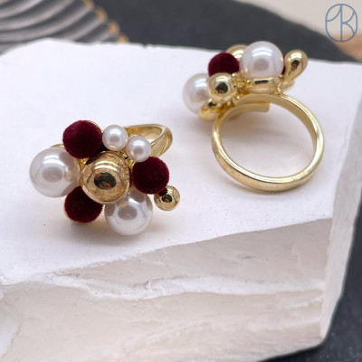 Кольцо сталь №5 цвет золото