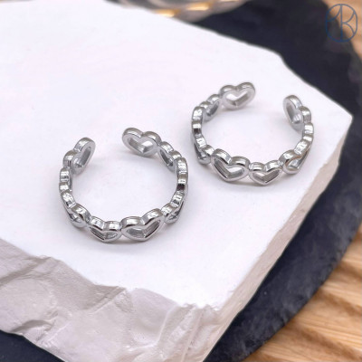 Кольцо сталь №50 цвет серебро