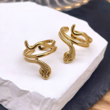 Кольцо сталь №54 цвет золото Кольцо сталь №54 цвет золото