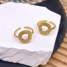 Кольцо сталь №55 цвет золото Кольцо сталь №55 цвет золото