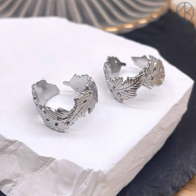 Кольцо сталь №56 цвет серебро