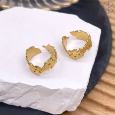 Кольцо сталь №56 цвет золото Кольцо сталь №56 цвет золото