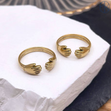 Кольцо сталь №57 цвет золото Кольцо сталь №57 цвет золото