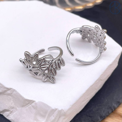 Кольцо сталь №58 цвет серебро