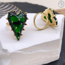 Кольцо сталь №6 цвет золото