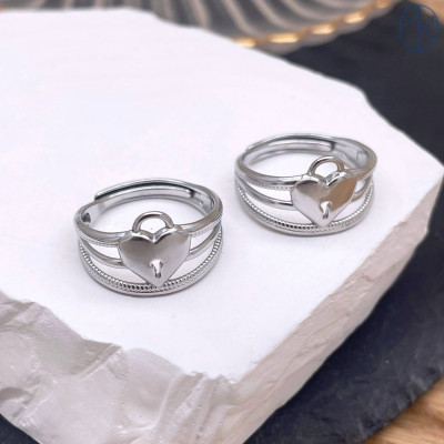 Кольцо сталь №61 цвет серебро