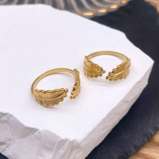 Кольцо сталь №61 цвет золото Кольцо сталь №61 цвет золото