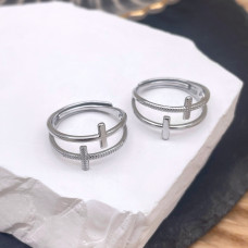 Кольцо сталь №65 цвет серебро