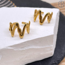 Кольцо сталь №7 цвет золото