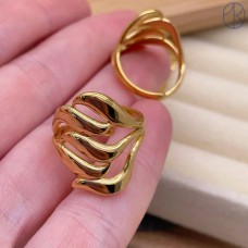 Кольцо сталь №73 цвет золото 