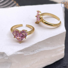 Кольцо сталь №9 цвет золото