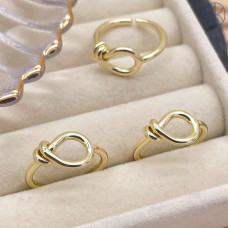 Кольцо узел цвет золото 