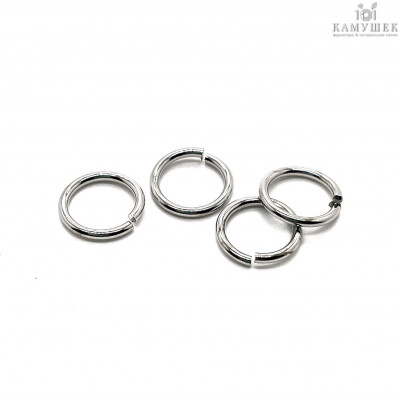 Колечки, цвет серебро 10х1,5 мм уп.2 гр 