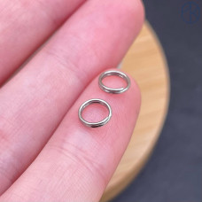 Колечки двойные сталь 6х0,6 мм 1 грамм, цвет серебро