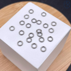 Колечки неразъемные соединительные сталь 4х0,8 мм 1 грамм, цвет серебро