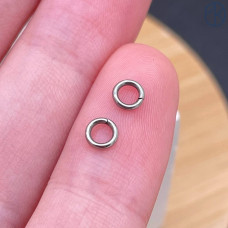 Колечки неразъемные соединительные сталь 4х0,8 мм 1 грамм, цвет серебро