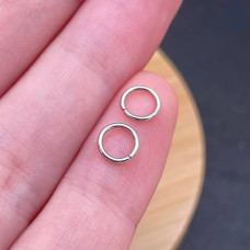 Колечки неразъемные соединительные сталь 6х0,8 мм 1 грамм, цвет серебро