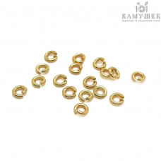 Колечки пакет 1 гр, цвет золото 4х1 мм Люкс 
