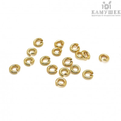Колечки пакет 1 гр, цвет золото 4х1 мм Люкс 