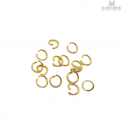 Колечки разъемные уп.1г, цвет золото 6*1мм 