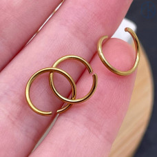 Колечки соединительные сталь 10х1 мм 1 грамм, цвет золото 18К Колечки соединительные сталь 10х1 мм 1 грамм, цвет золото 18К