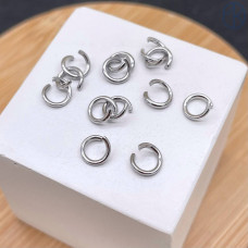 Колечки соединительные сталь 6х1 мм 1 грамм, цвет серебро Колечки соединительные сталь 6х1 мм 1 грамм, цвет серебро