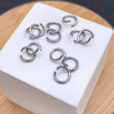 Колечки соединительные сталь 7х1 мм 1 грамм, цвет серебро Колечки соединительные сталь 7х1 мм 1 грамм, цвет серебро