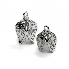 Концевик, цвет серебро 20х11 мм