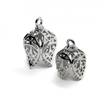 Концевик, цвет серебро 20х11 мм