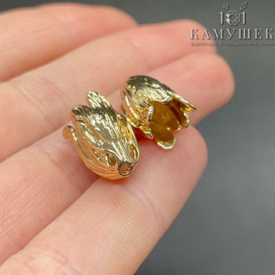 Концевик, цвет золото 16x10 мм