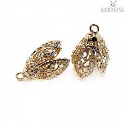 Концевик, цвет золото 25x18 мм