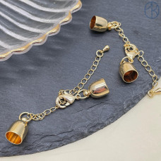 Концевик, цвет золото 8х12 мм