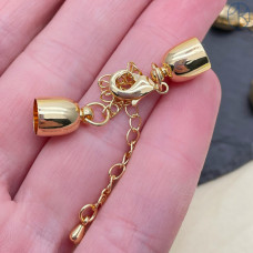 Концевик, цвет золото 8х12 мм