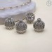 Концевик корона с цирконами, цвет серебро 13*12,6 мм
