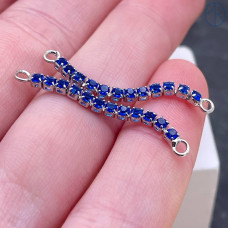 Коннектор цепочка цирконы, цвет серебро 3 см